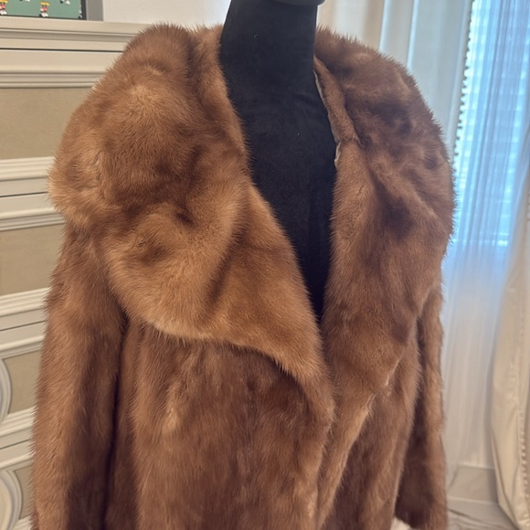 Vintage Mink Ruffled Collar, Sz L - Picture 5 of 14